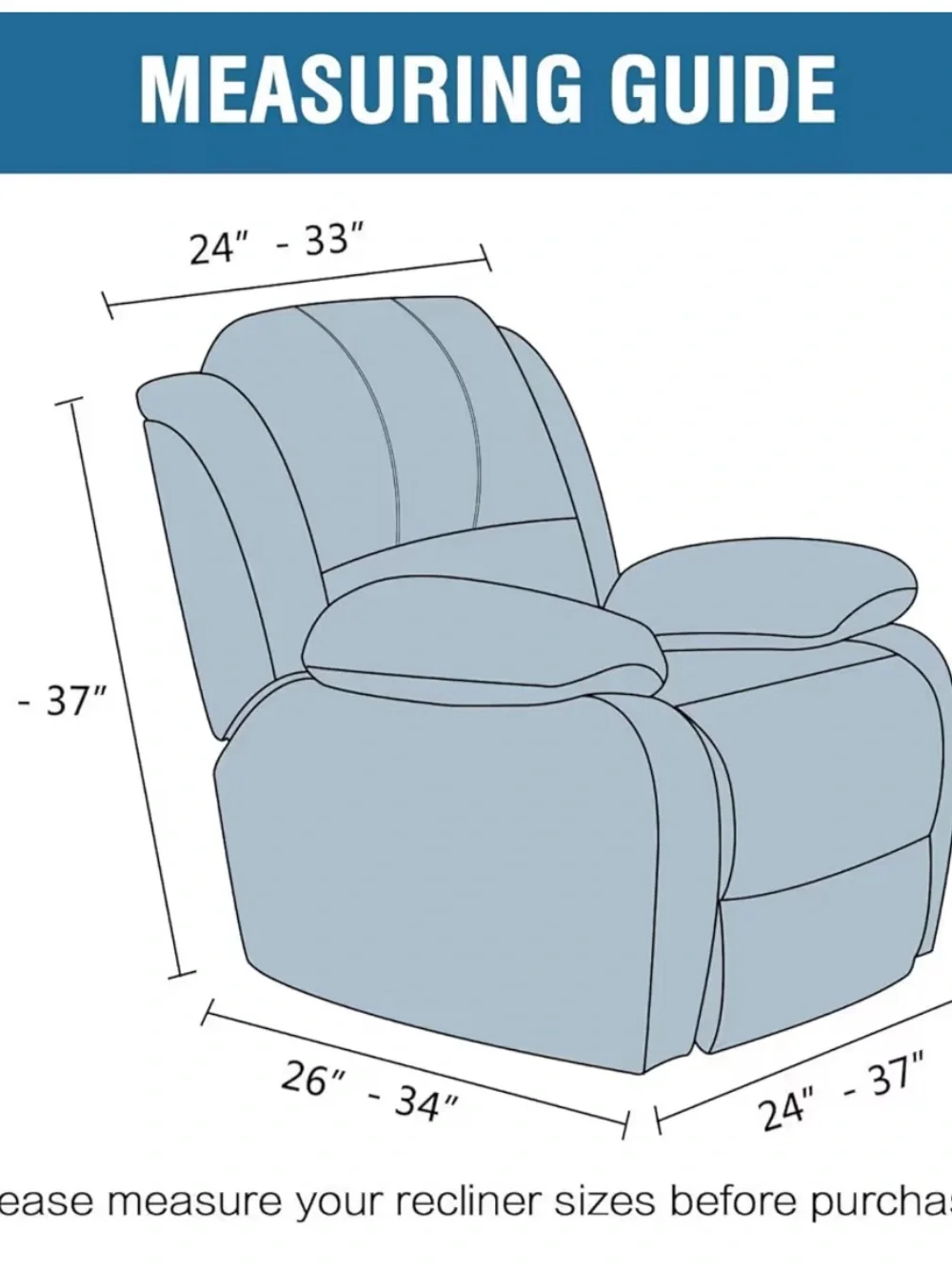 New recliner cover beige French oak